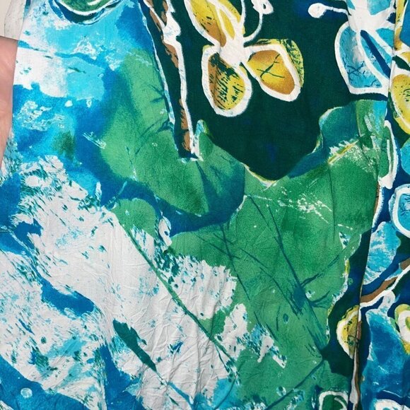 Jams World Vintage Tank And Pants Set Size XS Blue Hawaiian Crackle Print - Picture 10 of 15